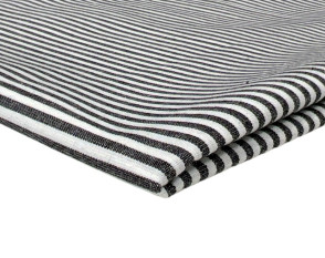 Poplin fabric Black stripes