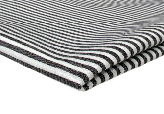 Poplin audinys Juodi dryžiai