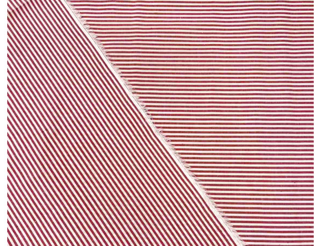 Poplin fabric Red stripes pigiau