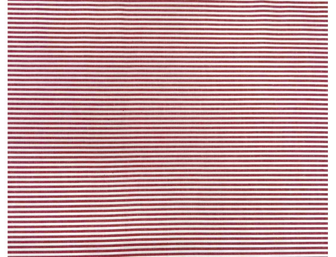 Poplin fabric Red stripes internetu