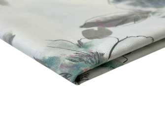 Cotton - canvas Flowers ecru