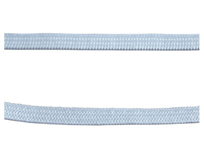 Plokščia guma 6mm Balta pigiau