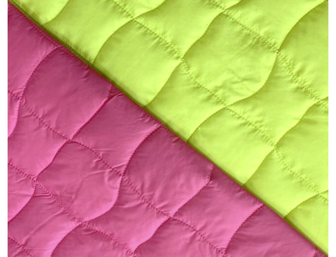 Dvipusis striukinis audinys Rožinė/salotinė