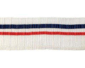 Pleated tulle ribbon 80mm White Pleated tulle ribbon 80mm White