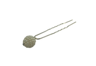Hair clip White pearls
