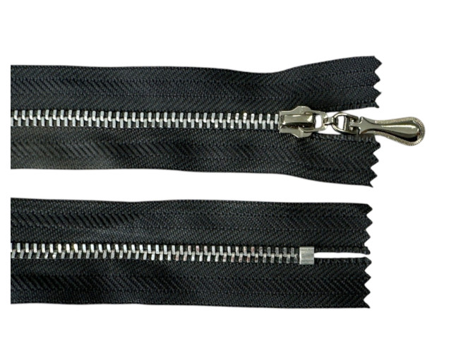 Metal zipper 10cm Dark grey
