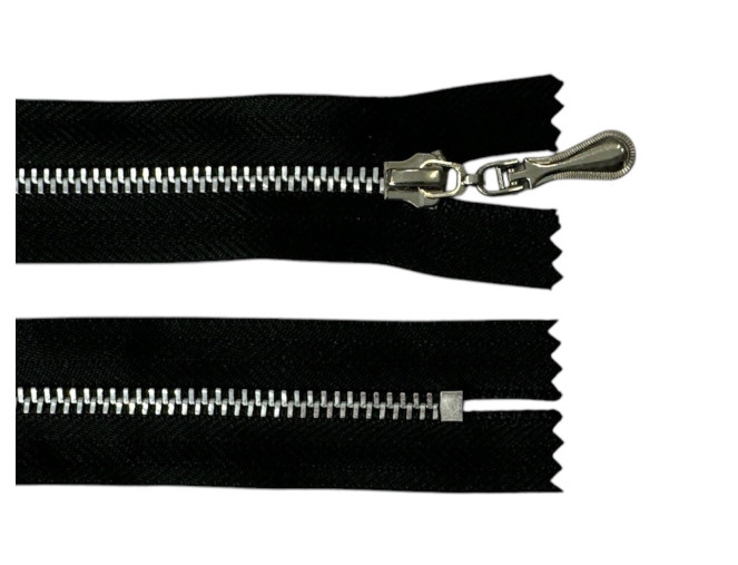 Metal zipper 10cm Black