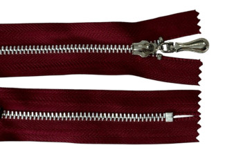 Metal zipper 10cm Bordeaux