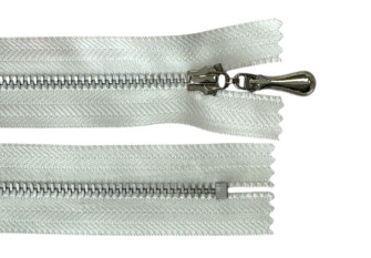 Metal zipper 10cm White