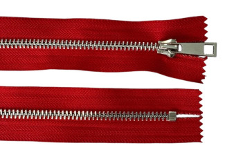 Metal zipper 20cm Red