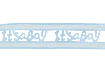 Dekoratyvinė organzos juostelė 38mm It's a boy
