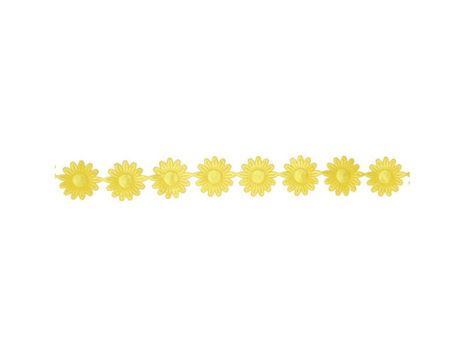 Flower ribbon 13mm Yellow