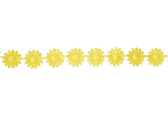 Flower ribbon 13mm Yellow