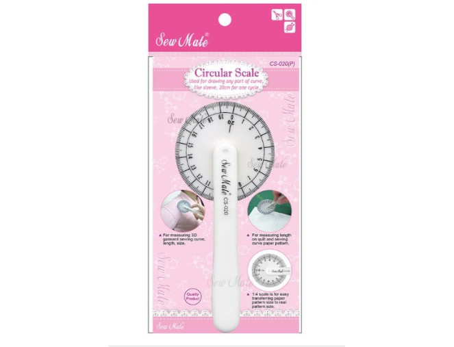 Round lecal ruler with scale pristatymas per 1-4 d.d.