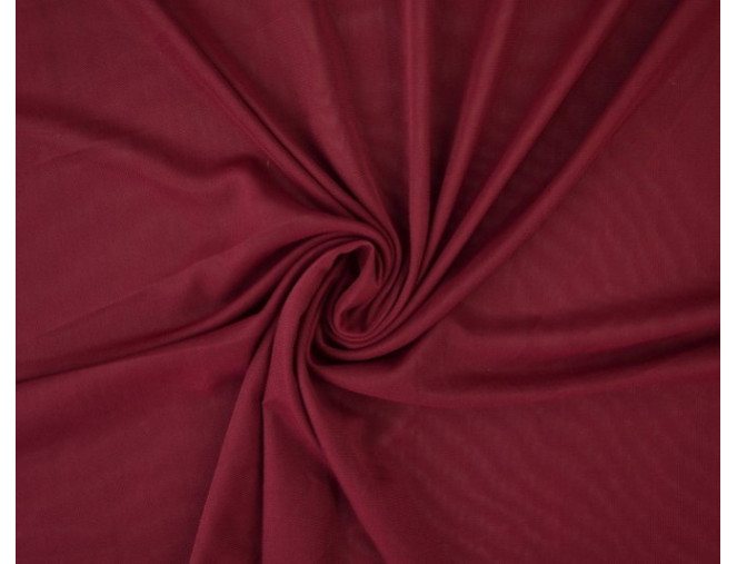 Elasticated tulle - mesh Bordeaux