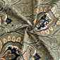 Cotton fabric with elastane Patterns khaki