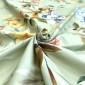Cotton fabric with elastane Flowers in teal pristatymas per 1-4 d.d.