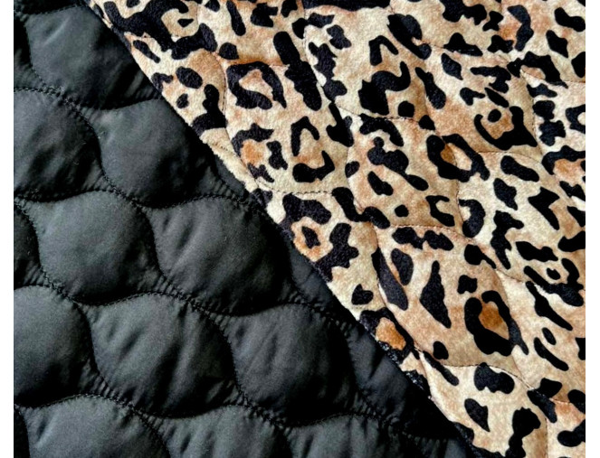 Reversible jacket fabric Leopard print