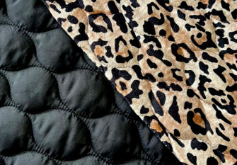 Reversible jacket fabric Leopard print