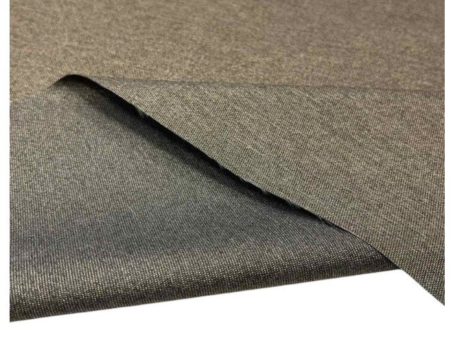 Vandeniui atsparus audinys Miranda Pilkas su metalizuotu auksiniu siūlu pigiau