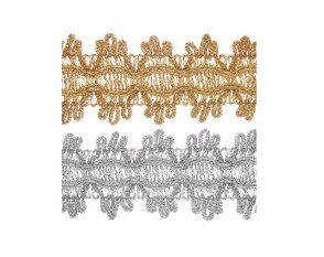 Dekoratyvinė metalizuota juostelė 36mm | 2 spalvos