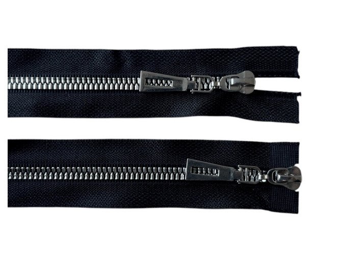 Decorative back, plastic zipper No 5 | 85cm Black