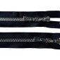 Decorative back, plastic zipper No 5 | 85cm Black