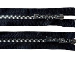 Decorative back, plastic zipper No 5 | 70cm Black