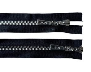 Decorative back, plastic zipper No 5 | 90cm Black