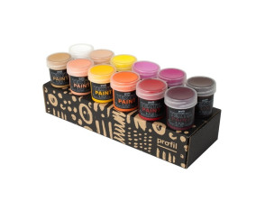 Audinių dažai Profil Tamsiems audiniams 12 spalvų x 25ml Šilti atspalviai