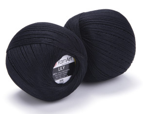 YarnArt LILY 999 Juoda