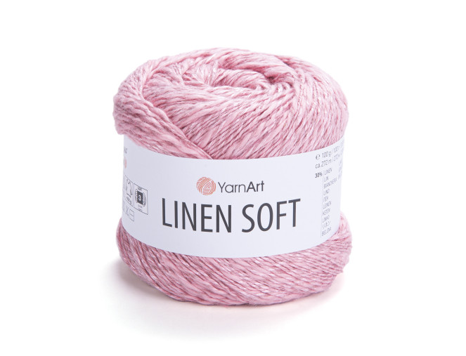 YarnArt Linen Soft 7322 Rožinė