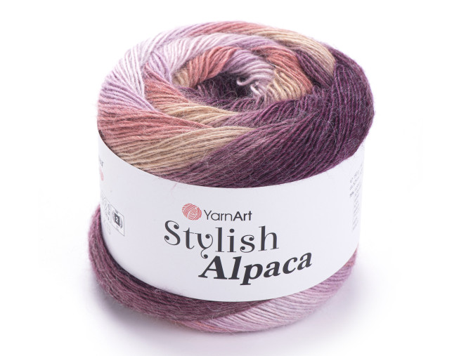YarnArt Stylish Alpaca 7715 Baklažano/rausvi