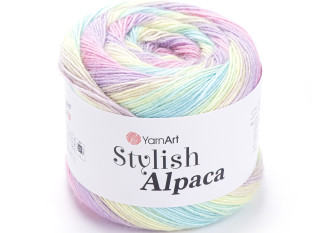 YarnArt Stylish Alpaca 7707 Rožinė/mėtinė
