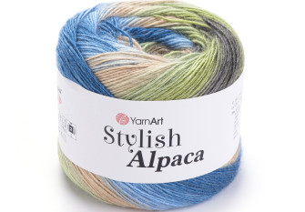 YarnArt Stylish Alpaca 7712 Mėlyna/žalia