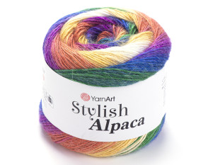 YarnArt Stylish Alpaca 7718 Oranžinė/mėlyna YarnArt Stylish Alpaca 7718 Oranžinė/mėlyna