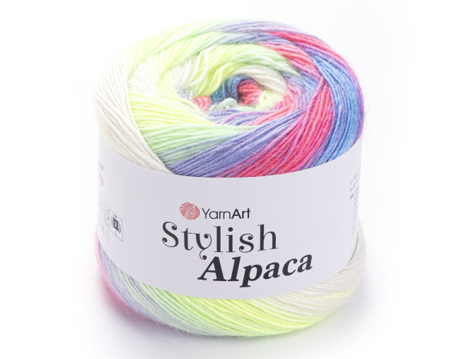 YarnArt Stylish Alpaca 7716 Ryškios spalvos