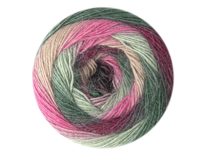 YarnArt Stylish Alpaca 7706 Žalia/rožinė pigiau