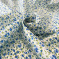 Dress fabric Blue flowers in white internetu