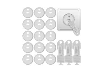 Socket protectors against children 15pcs