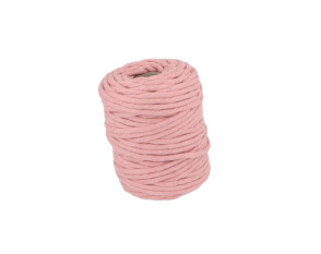Makrame siūlai 5mm 50m Rožinė