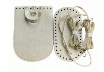 Dirbtinės odos rankinės pagrindų rinkinys 9 dalys Kreminė