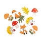 Wooden stickers Forest 10pcs