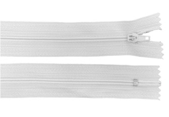 Neišsegamas 3d. užtrauktukas 30cm Baltas