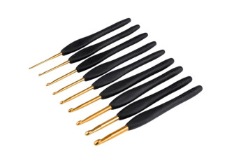 Gold aluminium bobby pins with rubber grip KnitPro