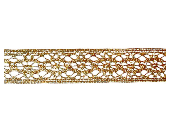 Decorative metallic ribbon 16mm Gold