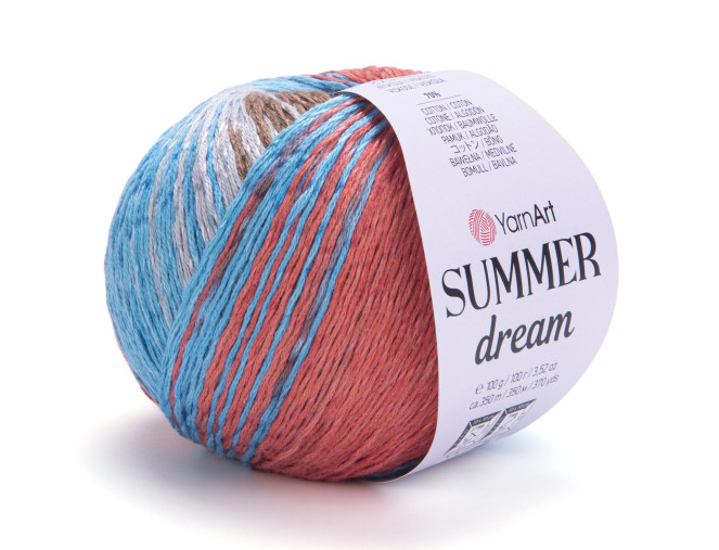 YarnArt Summer dream 4311 Mėlyna/ruda