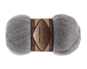 Alize angora gold simli 87 Pilka