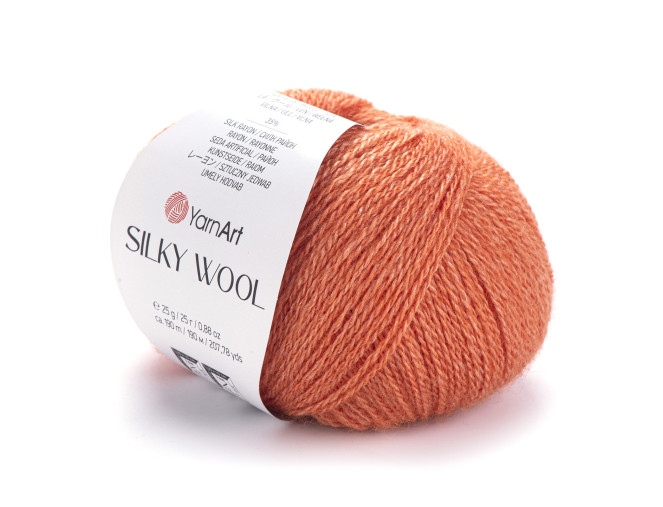 Yarn Art Silky wool 338 Oranžinė