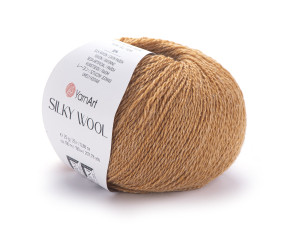 Yarn Art Silky wool 345 Karamelės ruda Yarn Art Silky wool 345 Karamelės ruda